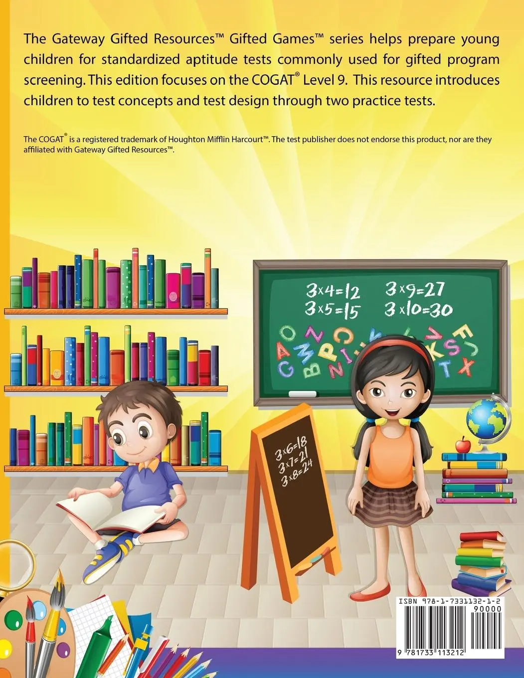 Rückseite: 9781733113212 | COGAT Test Prep Grade 3 Level 9 | Gateway Gifted Resources | Buch