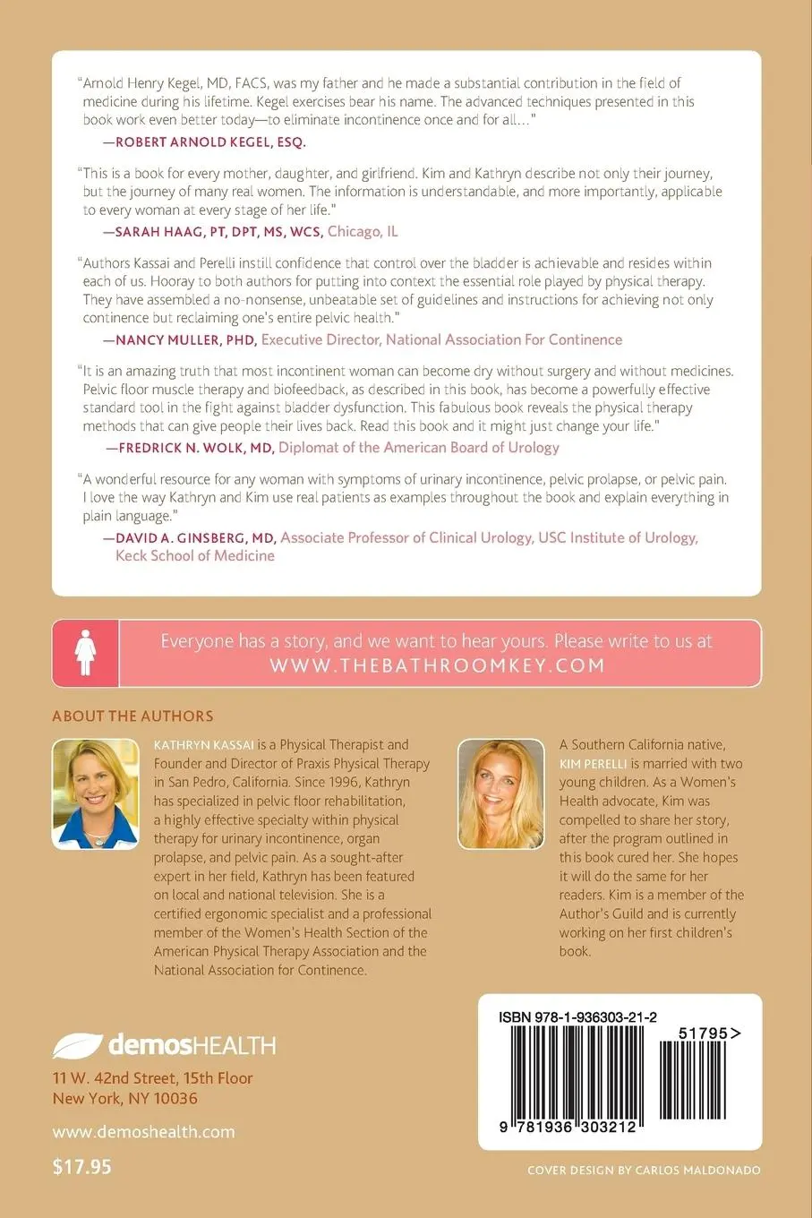 Rückseite: 9781936303212 | The Bathroom Key | Put an End to Incontinence | Kassai (u. a.) | Buch