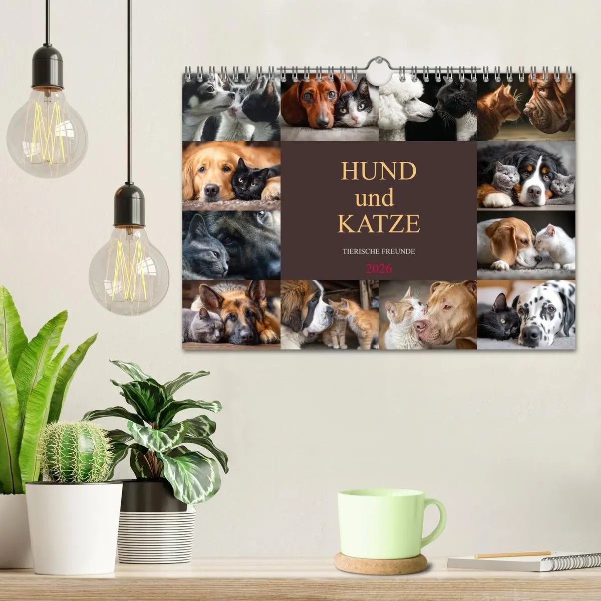 Bild: 9783516653212 | Hund und Katze - Tierische Freunde (Wandkalender 2026 DIN A4 quer),...