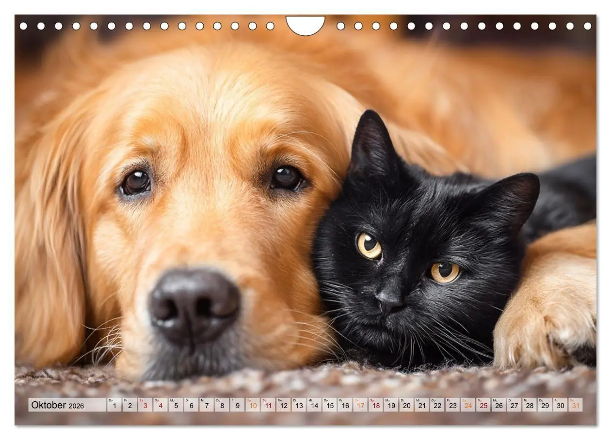 Bild: 9783516653212 | Hund und Katze - Tierische Freunde (Wandkalender 2026 DIN A4 quer),...