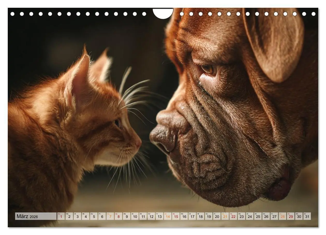 Bild: 9783516653212 | Hund und Katze - Tierische Freunde (Wandkalender 2026 DIN A4 quer),...