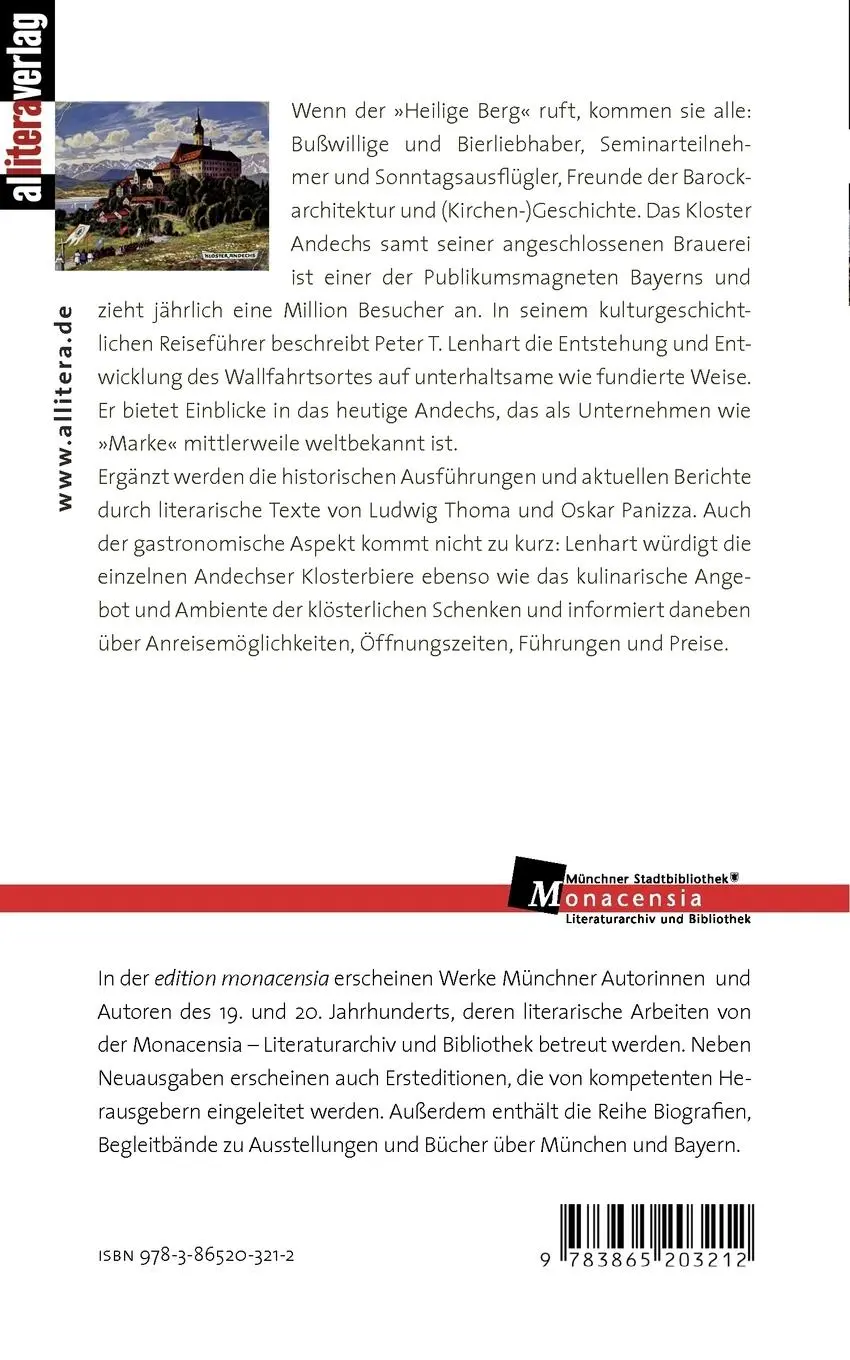 Rückseite: 9783865203212 | Andechs | Ein Reise- und Lesebuch | Peter T. Lenhart | Taschenbuch