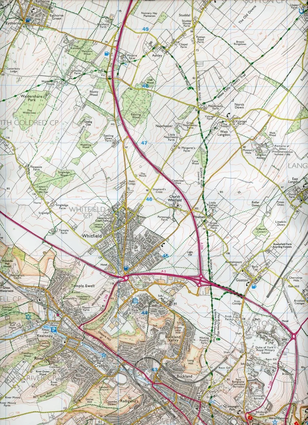 Bild: 9780319243312 | Dover, Folkstone and Hythe | Ordnance Survey | (Land-)Karte | Englisch
