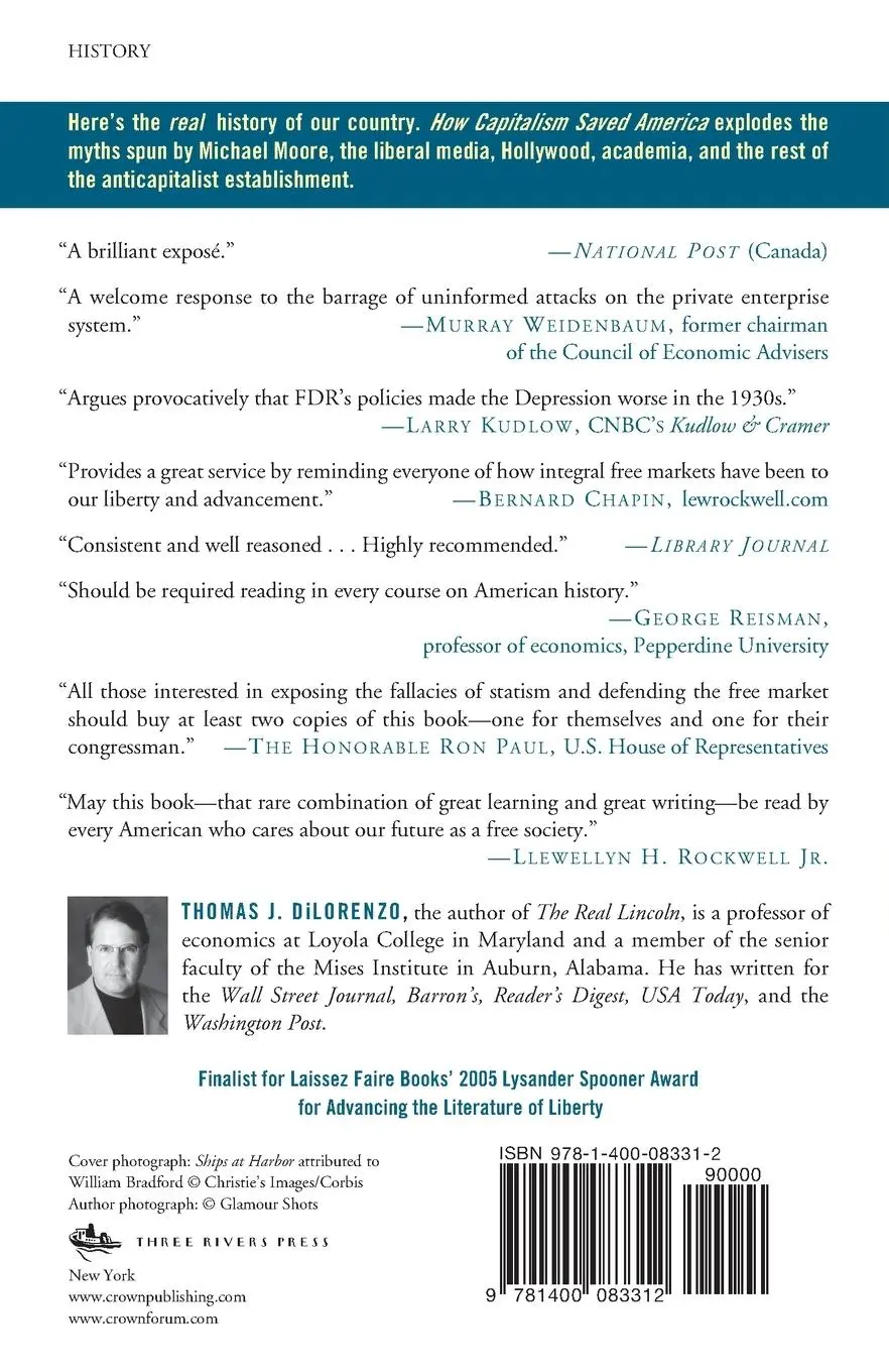 Rückseite: 9781400083312 | How Capitalism Saved America | Thomas J. Dilorenzo | Taschenbuch