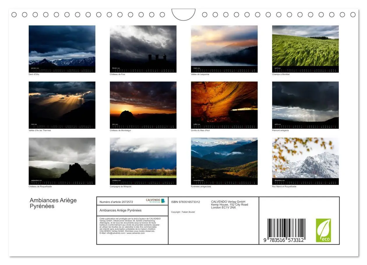Bild: 9783516573312 | Ambiances Ariège Pyrénées (Calendrier mural 2026 DIN A4 vertical),...