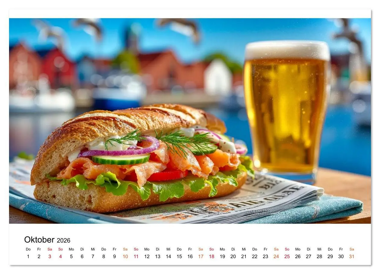 Bild: 9783516643312 | Fastfood einfach lecker (Wandkalender 2026 DIN A2 quer), CALVENDO...