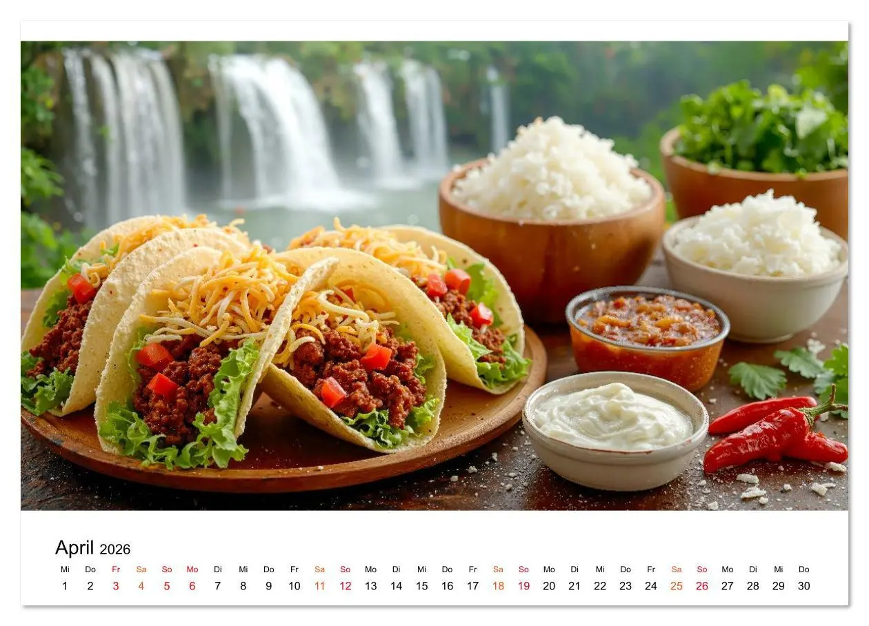 Bild: 9783516643312 | Fastfood einfach lecker (Wandkalender 2026 DIN A2 quer), CALVENDO...