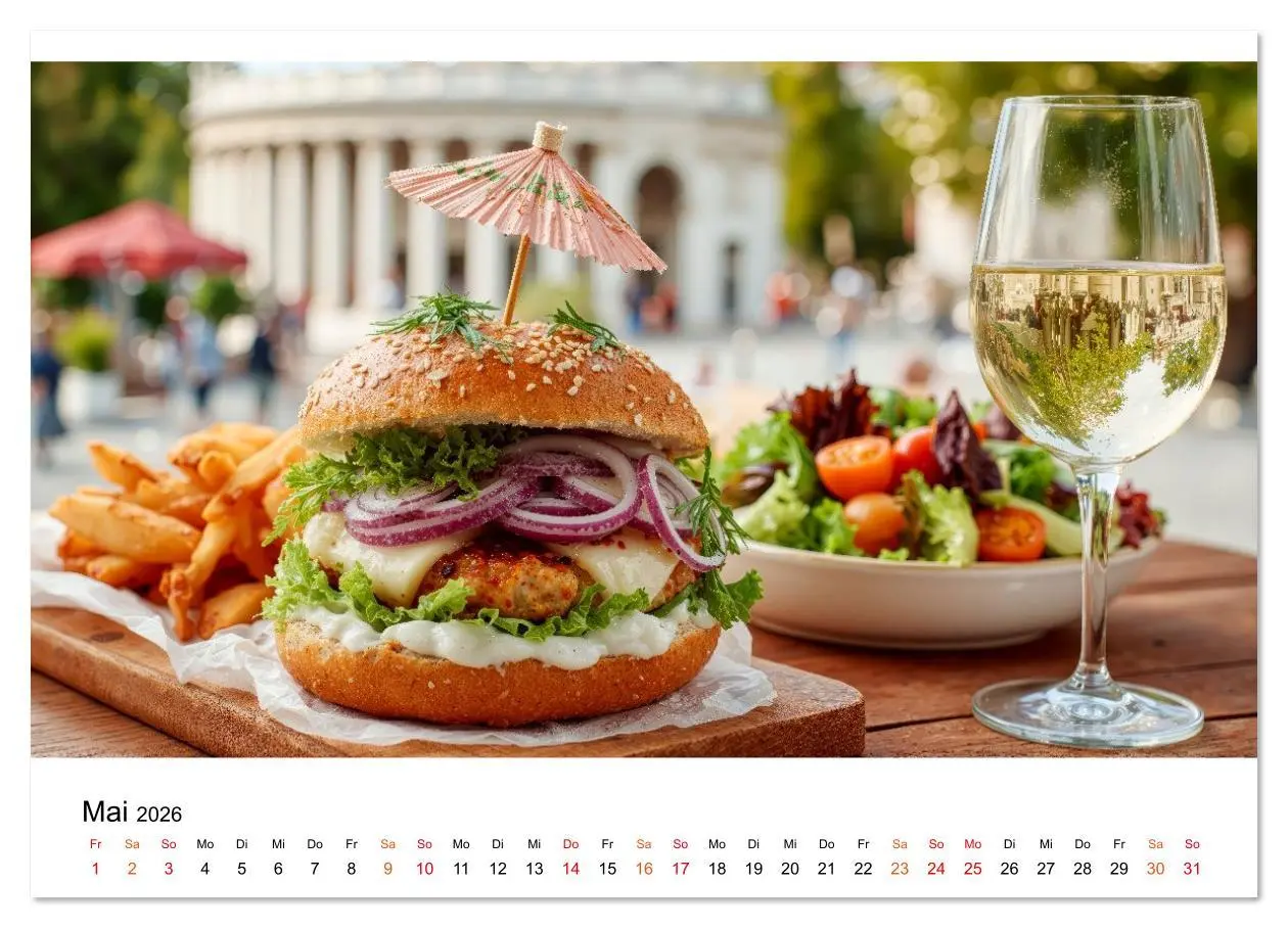 Bild: 9783516643312 | Fastfood einfach lecker (Wandkalender 2026 DIN A2 quer), CALVENDO...