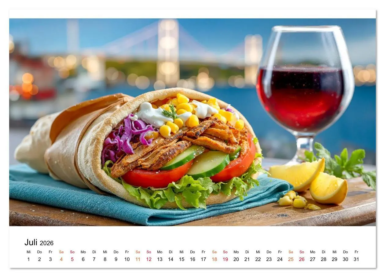 Bild: 9783516643312 | Fastfood einfach lecker (Wandkalender 2026 DIN A2 quer), CALVENDO...