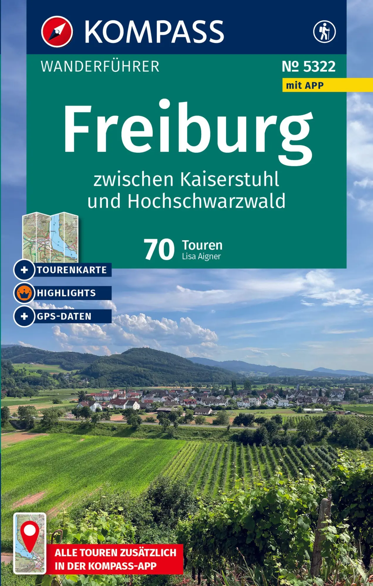 Cover: 9783991543312 | KOMPASS Wanderführer Freiburg zwischen Kaiserstuhl und...
