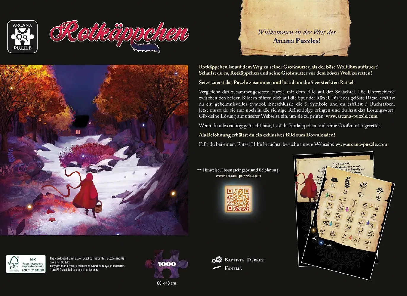 Bild: 3421271773412 | Arcana Puzzle: Rotkäppchen | Baptiste Derrez | Spiel | GIGD1001 | 2023