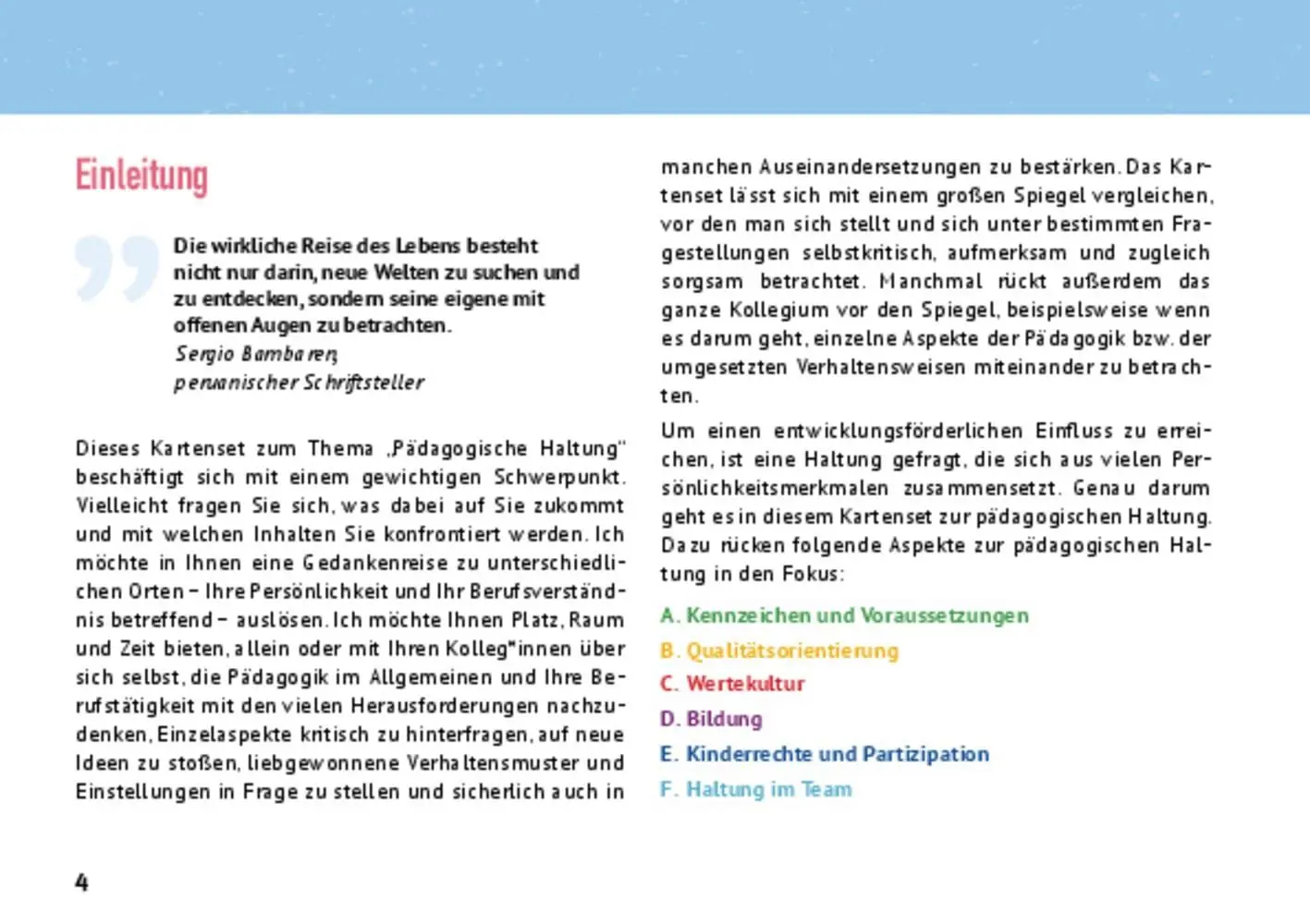 Bild: 4260694923412 | Pädagogische Haltung entwickeln und leben | Armin Krenz | Box | 50 S.