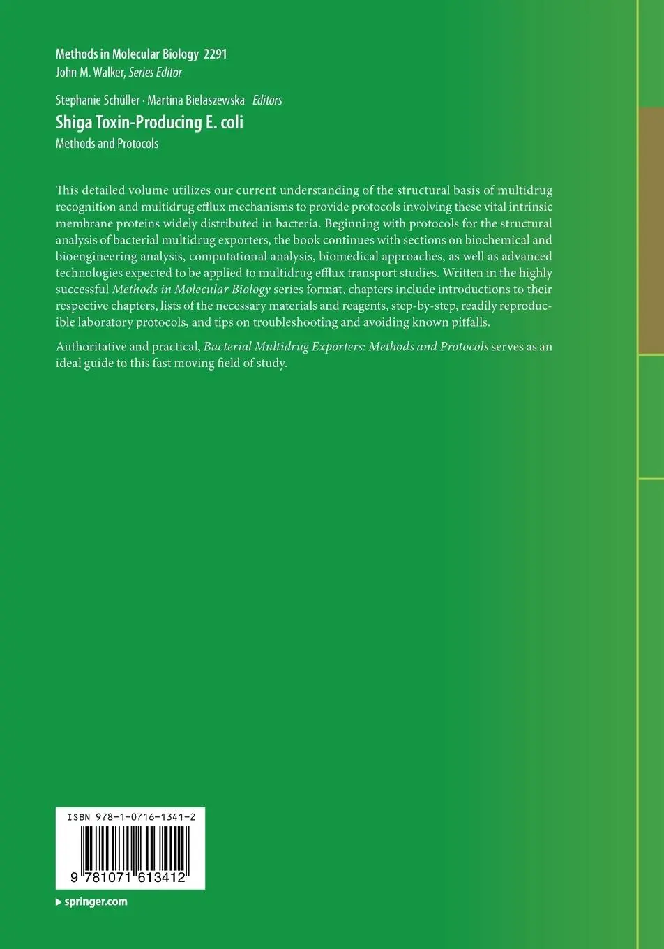 Rückseite: 9781071613412 | Shiga Toxin-Producing E. coli | Methods and Protocols | Taschenbuch