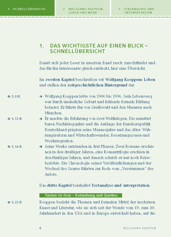 Bild: 9783129303412 | Tauben im Gras von Wolfgang Koeppen | Wolfgang Koeppen | Taschenbuch