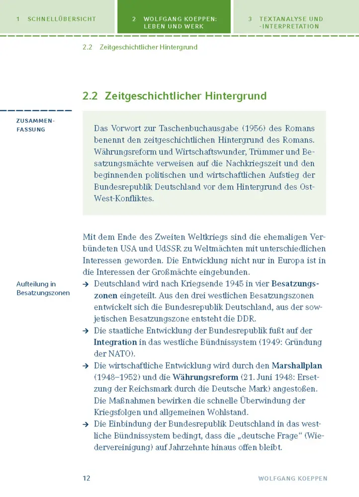 Bild: 9783129303412 | Tauben im Gras von Wolfgang Koeppen | Wolfgang Koeppen | Taschenbuch