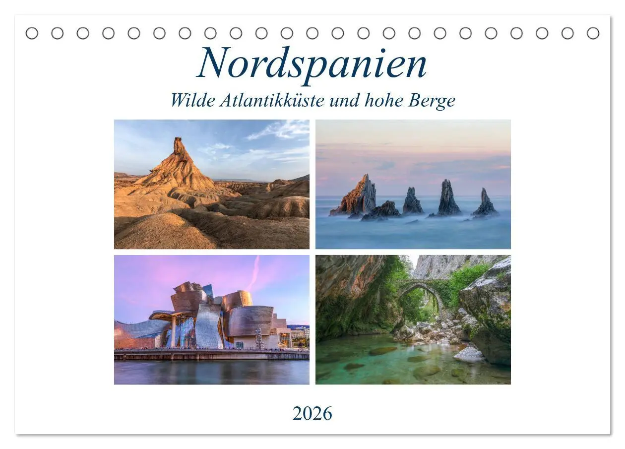 Cover: 9783457923412 | Nordspanien, wilde Atlantikküste und hohe Berge (Tischkalender 2026...