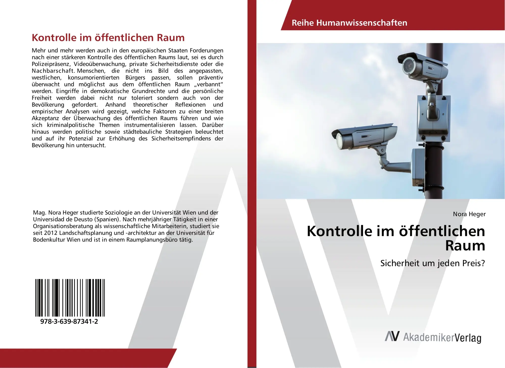 Cover: 9783639873412 | Kontrolle im öffentlichen Raum | Sicherheit um jeden Preis? | Heger