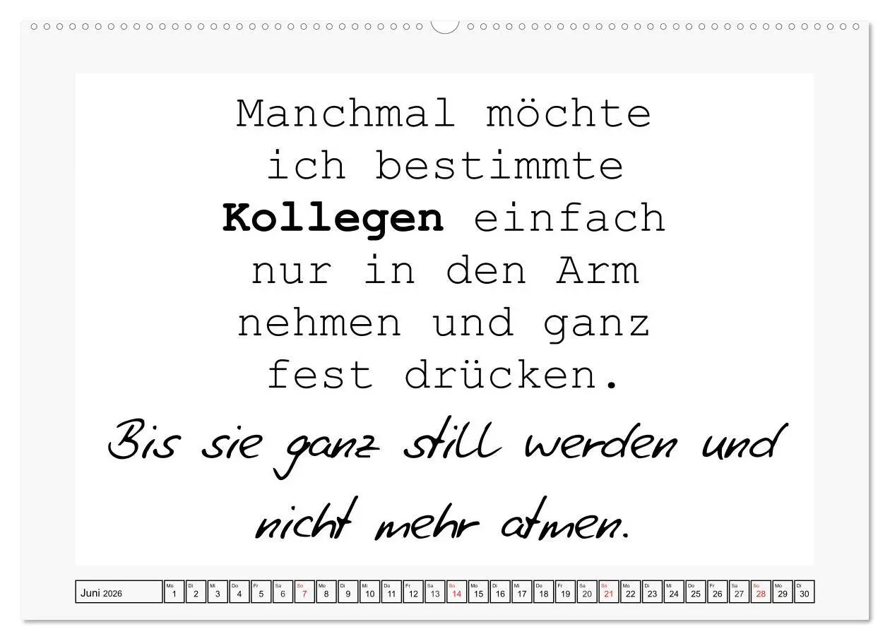 Bild: 9783457773512 | Typo-Kalender für das Büro. Sarkasmus und fiese Sprüche...