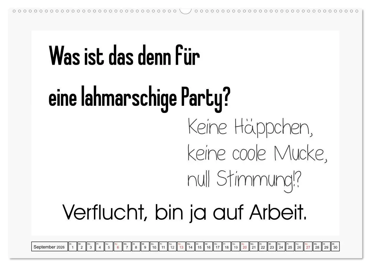 Bild: 9783457773512 | Typo-Kalender für das Büro. Sarkasmus und fiese Sprüche...