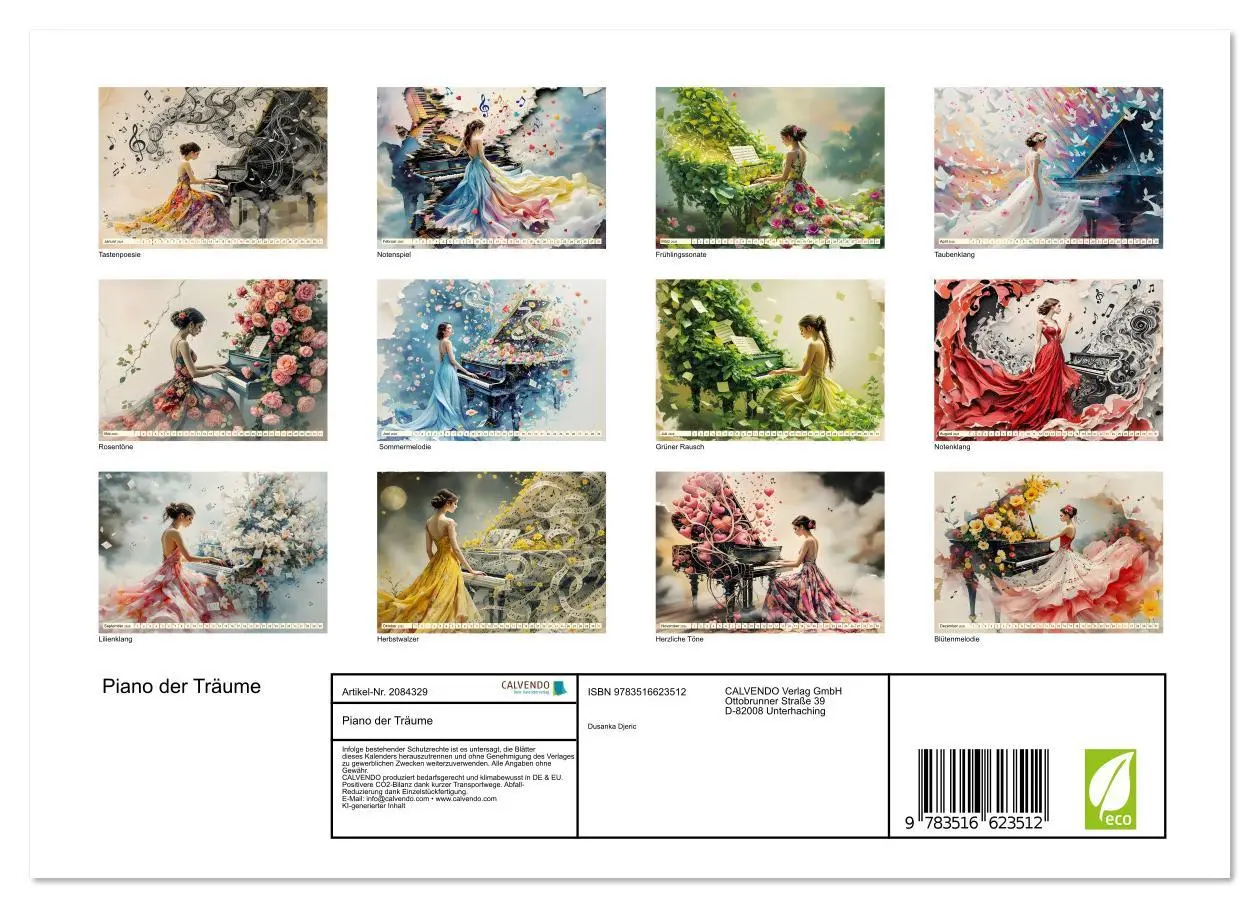 Bild: 9783516623512 | Piano der Träume (Wandkalender 2026 DIN A4 quer), CALVENDO...
