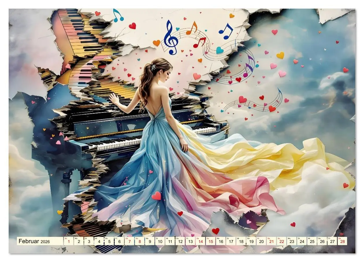 Bild: 9783516623512 | Piano der Träume (Wandkalender 2026 DIN A4 quer), CALVENDO...
