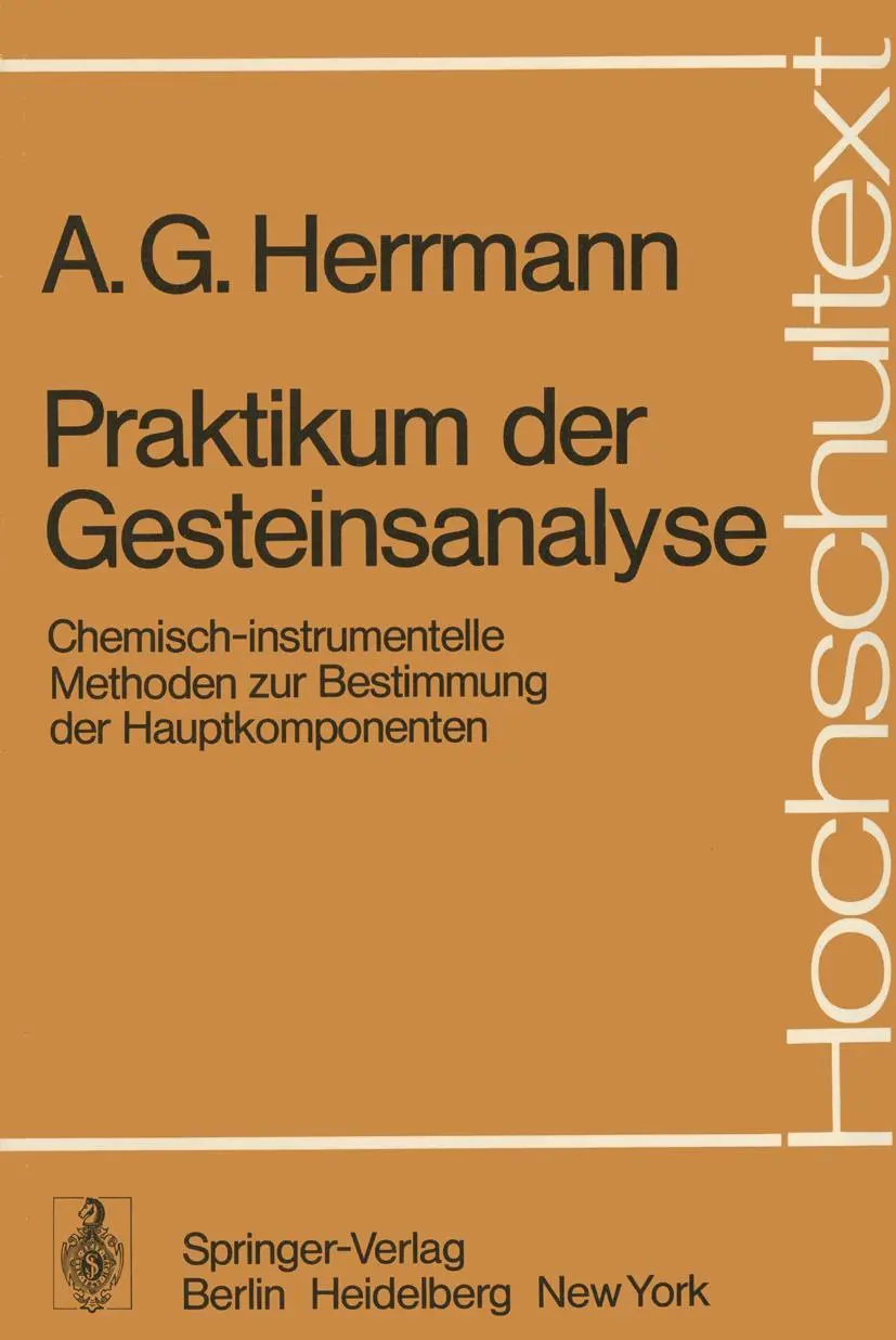 Cover: 9783540073512 | Praktikum der Gesteinsanalyse | A. G. Herrmann | Taschenbuch | vii