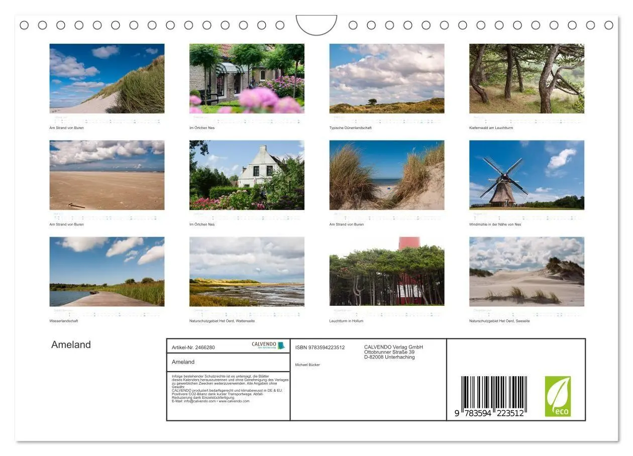Bild: 9783594223512 | Ameland (Wandkalender 2027 DIN A4 quer), CALVENDO Monatskalender