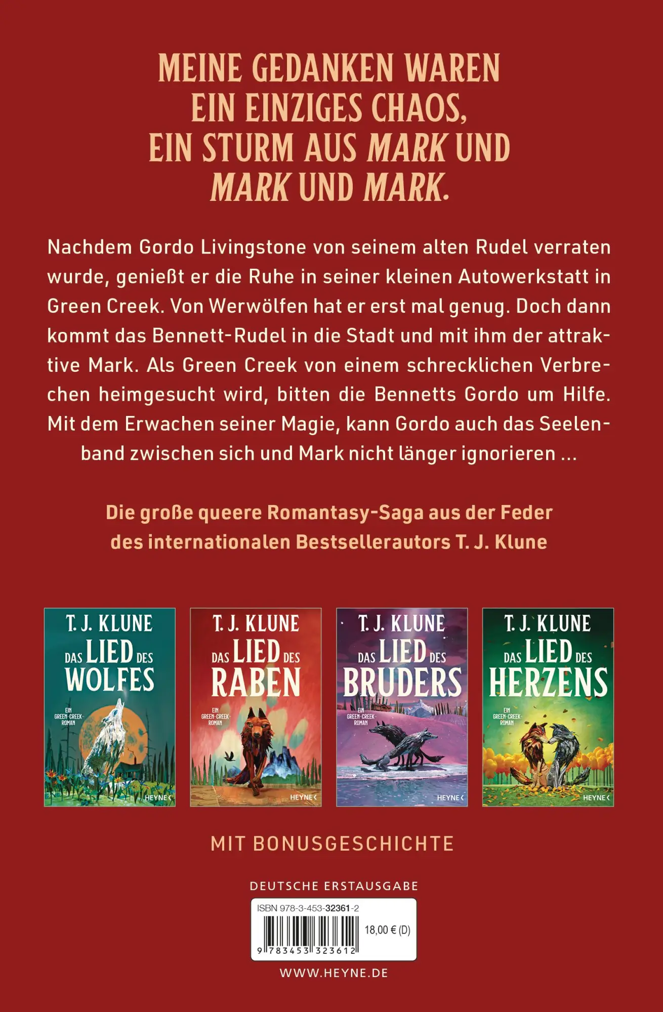Bild: 9783453323612 | Das Lied des Raben | Ein Green-Creek-Roman | T. J. Klune | Taschenbuch