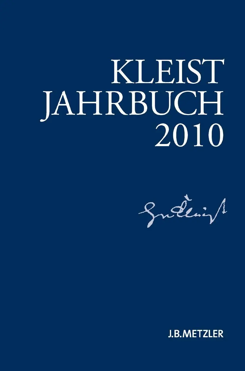 Cover: 9783476023612 | Kleist-Jahrbuch 2010 | Gabriele Brandstetter (u. a.) | Taschenbuch