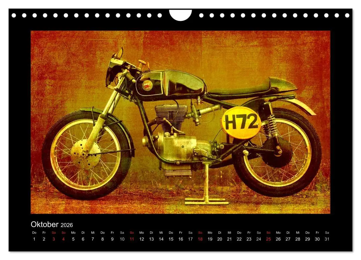 Bild: 9783516233612 | Motorrad Oldtimer (Wandkalender 2026 DIN A4 quer), CALVENDO...