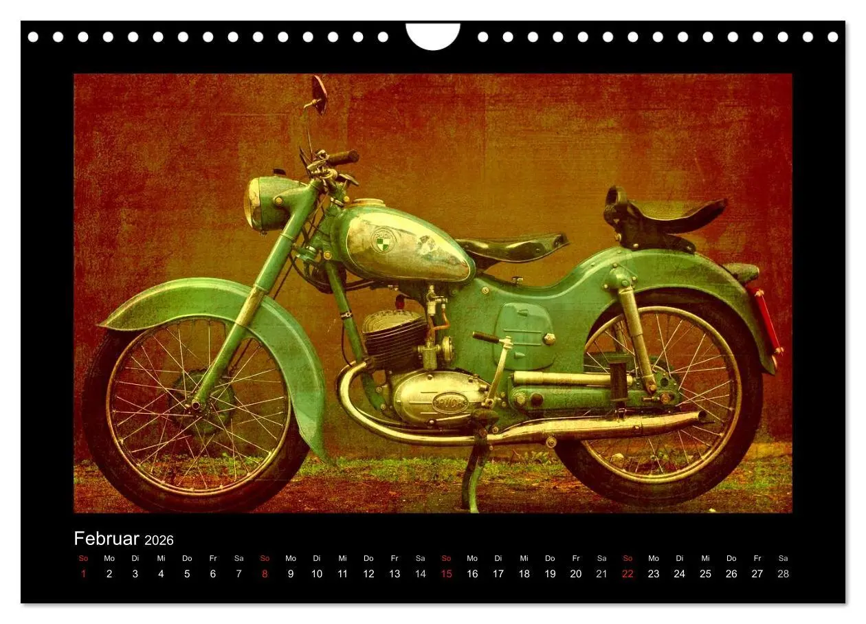 Bild: 9783516233612 | Motorrad Oldtimer (Wandkalender 2026 DIN A4 quer), CALVENDO...
