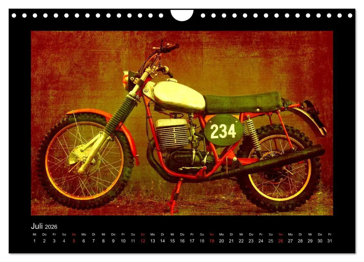 Bild: 9783516233612 | Motorrad Oldtimer (Wandkalender 2026 DIN A4 quer), CALVENDO...