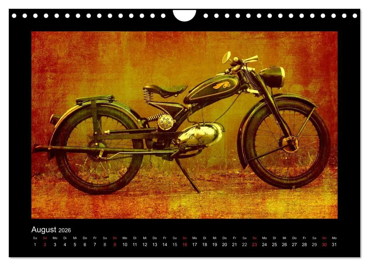 Bild: 9783516233612 | Motorrad Oldtimer (Wandkalender 2026 DIN A4 quer), CALVENDO...