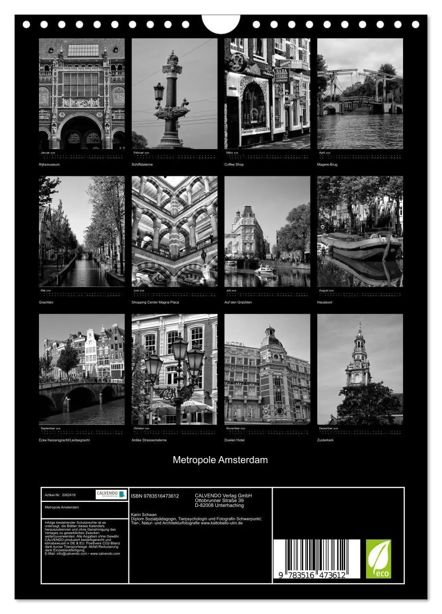 Bild: 9783516473612 | Metropole Amsterdam (Wandkalender 2026 DIN A4 hoch), CALVENDO...