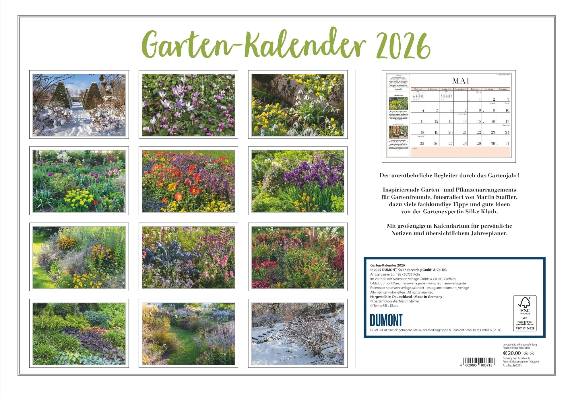 Bild: 4069095003712 | Garten-Kalender 2026 - Broschürenkalender - mit informativen Texten...
