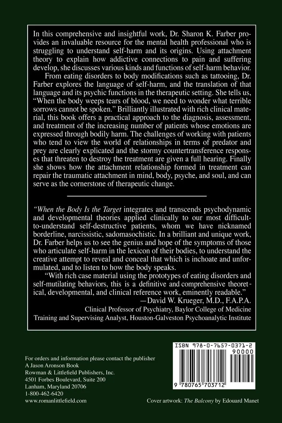 Rückseite: 9780765703712 | When the Body Is the Target | Sharon Klayman Farber | Taschenbuch