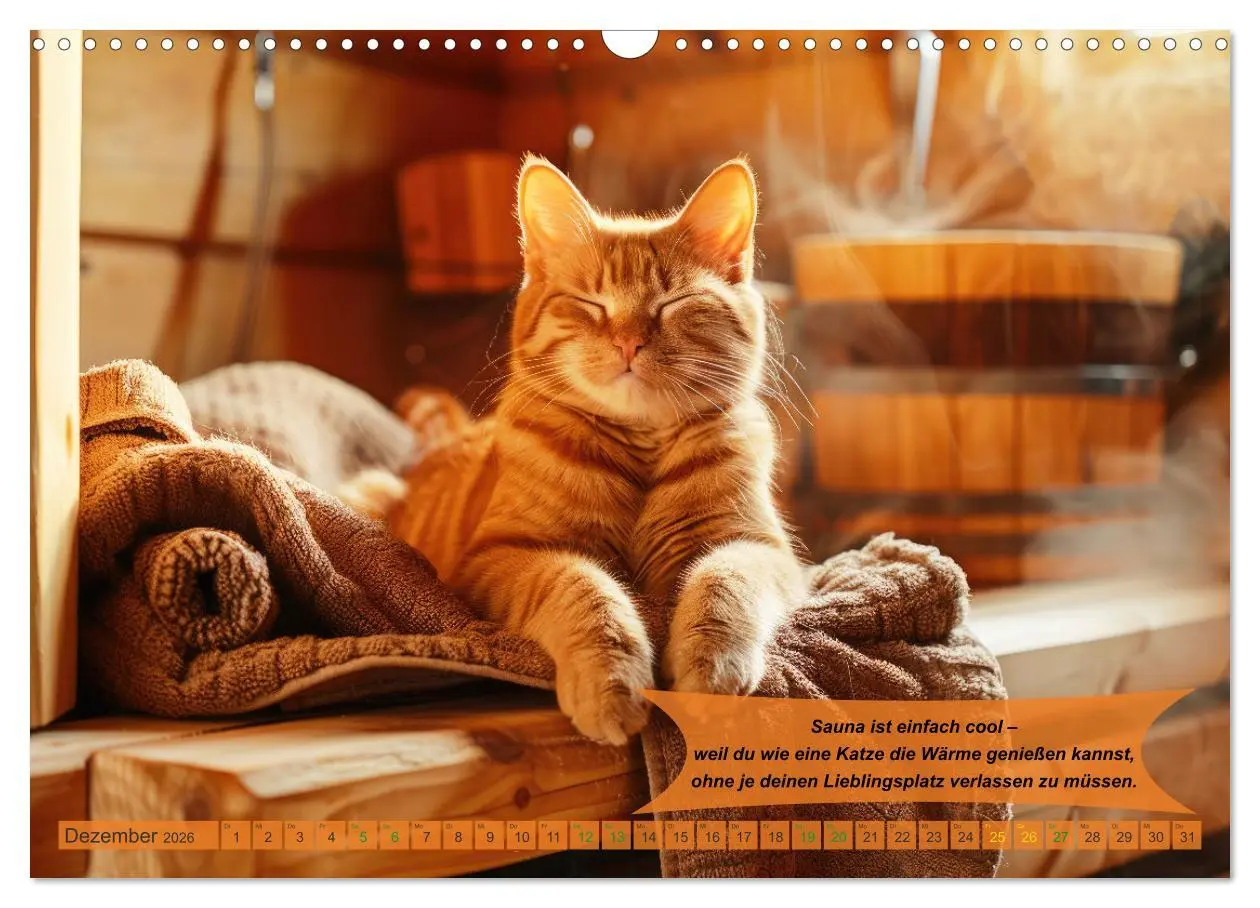 Bild: 9783457373712 | Tierisch lustige Saunafreunde (Wandkalender 2026 DIN A3 quer),...
