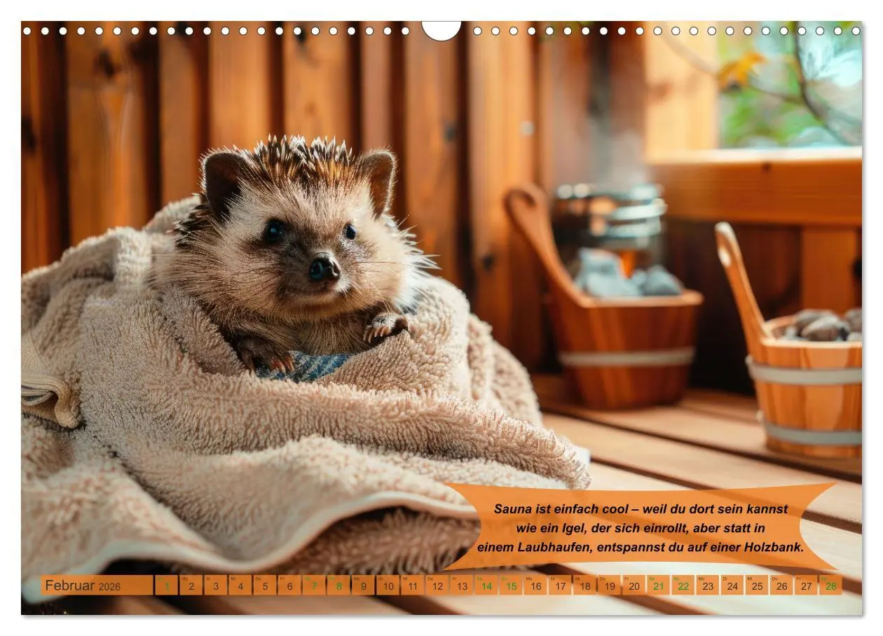 Bild: 9783457373712 | Tierisch lustige Saunafreunde (Wandkalender 2026 DIN A3 quer),...