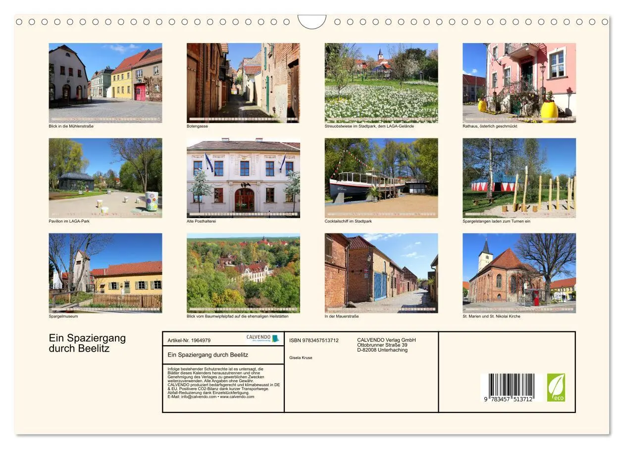 Bild: 9783457513712 | Ein Spaziergang durch Beelitz (Wandkalender 2026 DIN A3 quer),...