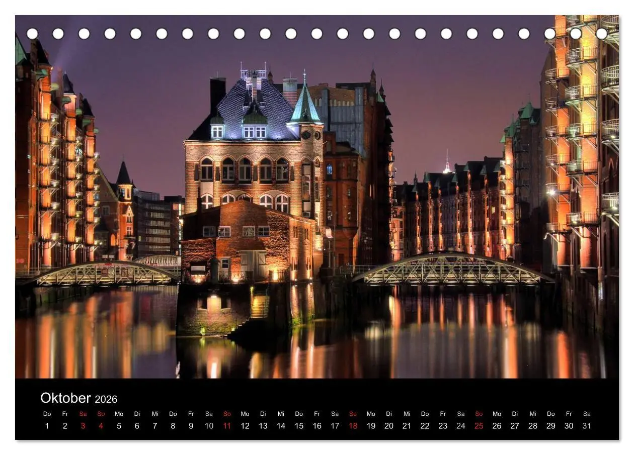 Bild: 9783516223712 | Hamburg (Tischkalender 2026 DIN A5 quer), CALVENDO Monatskalender