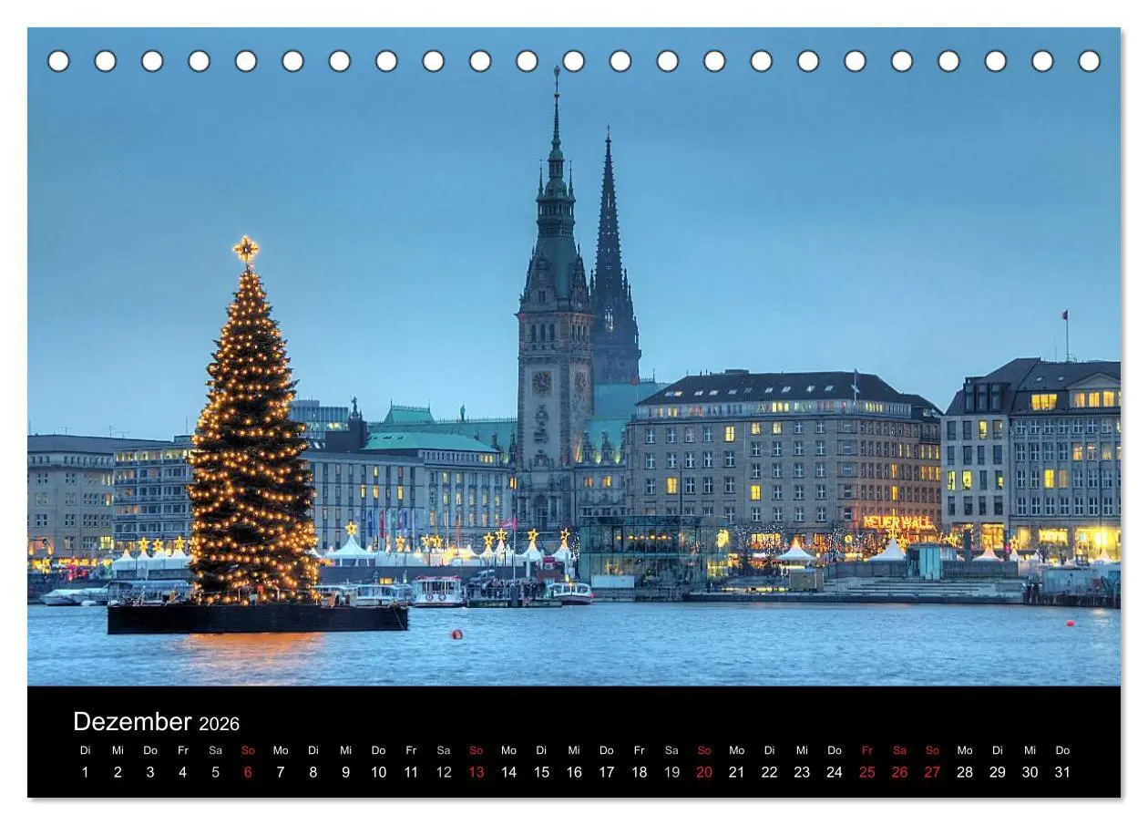 Bild: 9783516223712 | Hamburg (Tischkalender 2026 DIN A5 quer), CALVENDO Monatskalender