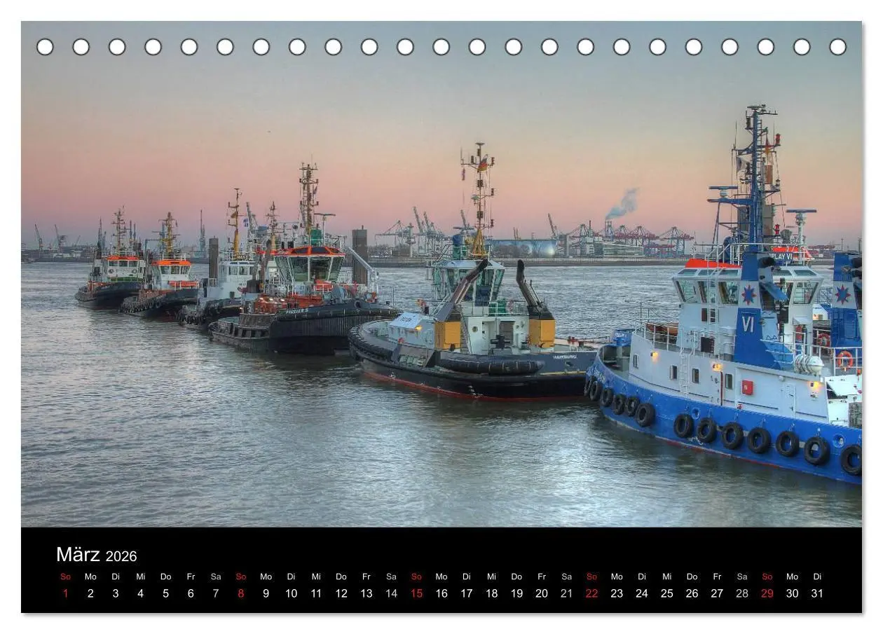Bild: 9783516223712 | Hamburg (Tischkalender 2026 DIN A5 quer), CALVENDO Monatskalender