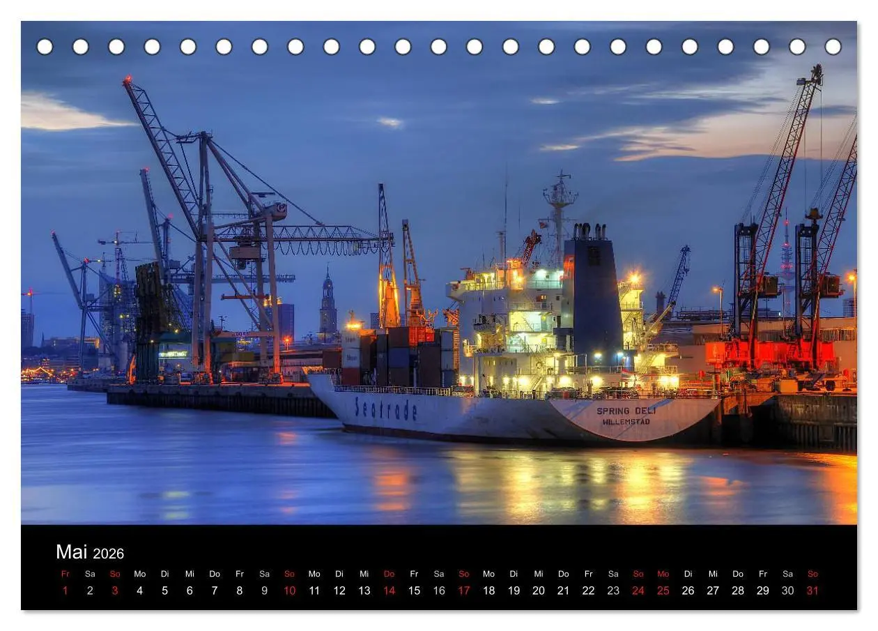 Bild: 9783516223712 | Hamburg (Tischkalender 2026 DIN A5 quer), CALVENDO Monatskalender