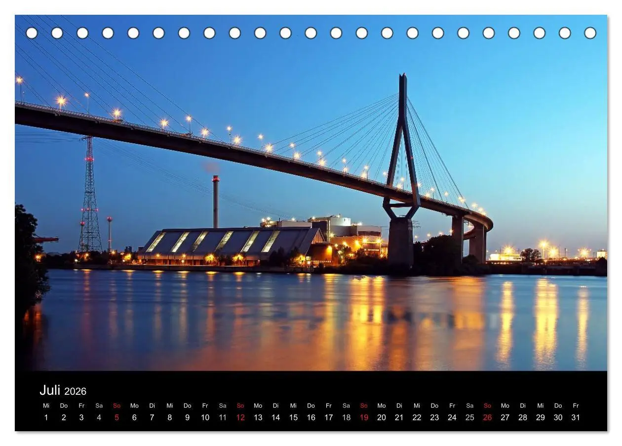 Bild: 9783516223712 | Hamburg (Tischkalender 2026 DIN A5 quer), CALVENDO Monatskalender