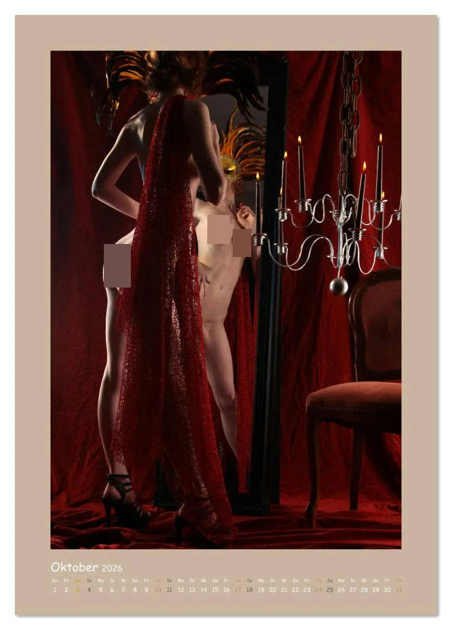 Bild: 9783516393712 | Nackt im Spiegel (Tischkalender 2026 DIN A5 hoch), CALVENDO...