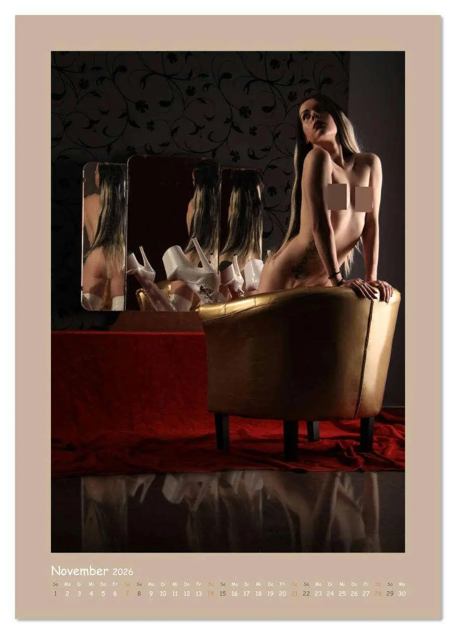 Bild: 9783516393712 | Nackt im Spiegel (Tischkalender 2026 DIN A5 hoch), CALVENDO...