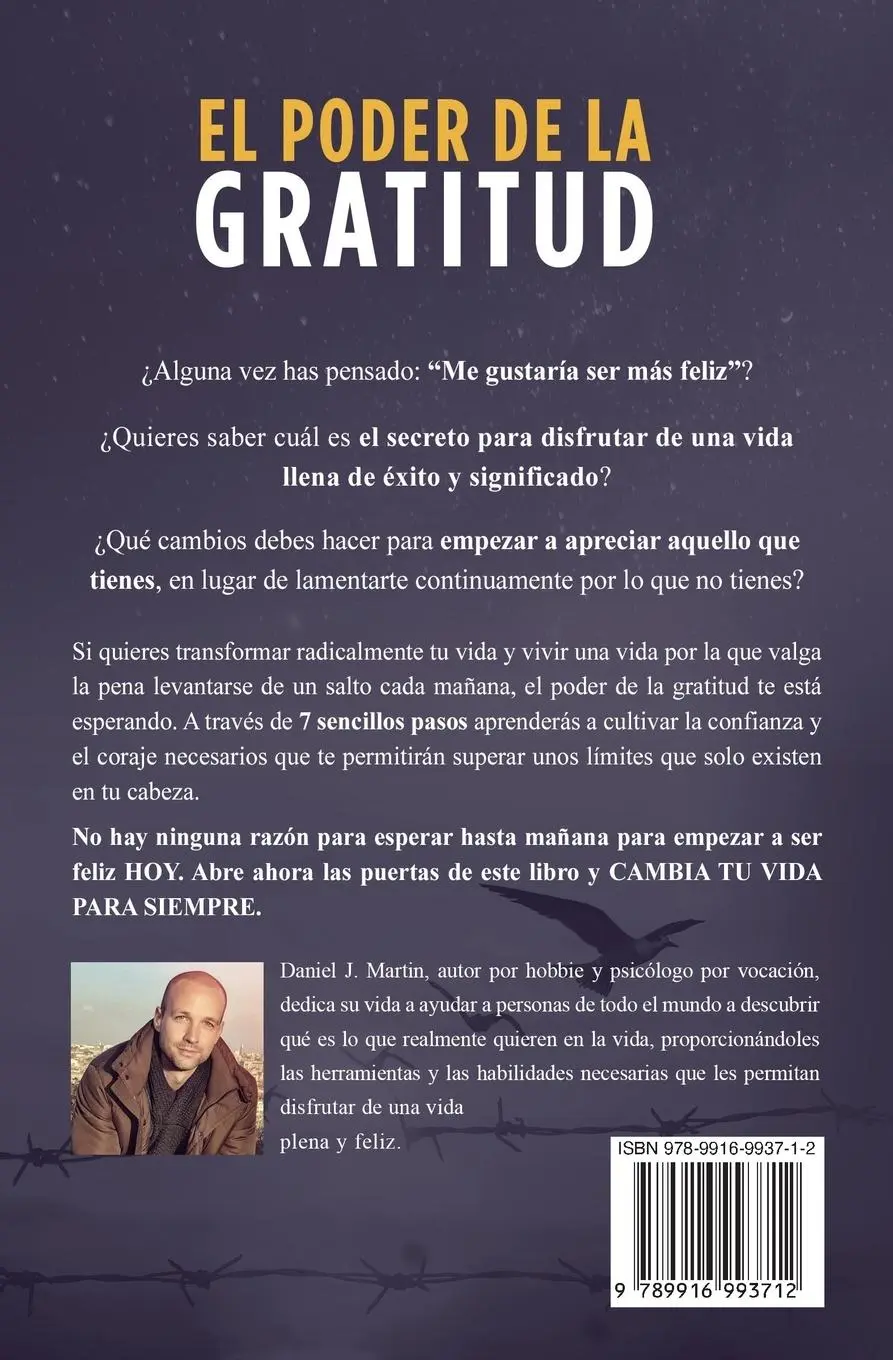 Rückseite: 9789916993712 | El poder de la gratitud | Daniel J. Martin | Taschenbuch | Spanisch