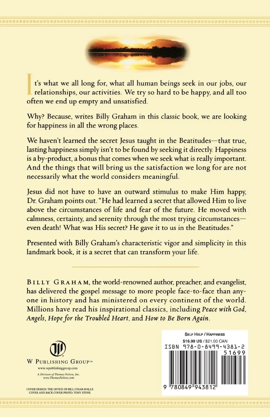 Rückseite: 9780849943812 | The Secret of Happiness | Billy Graham | Taschenbuch | Englisch | 2002