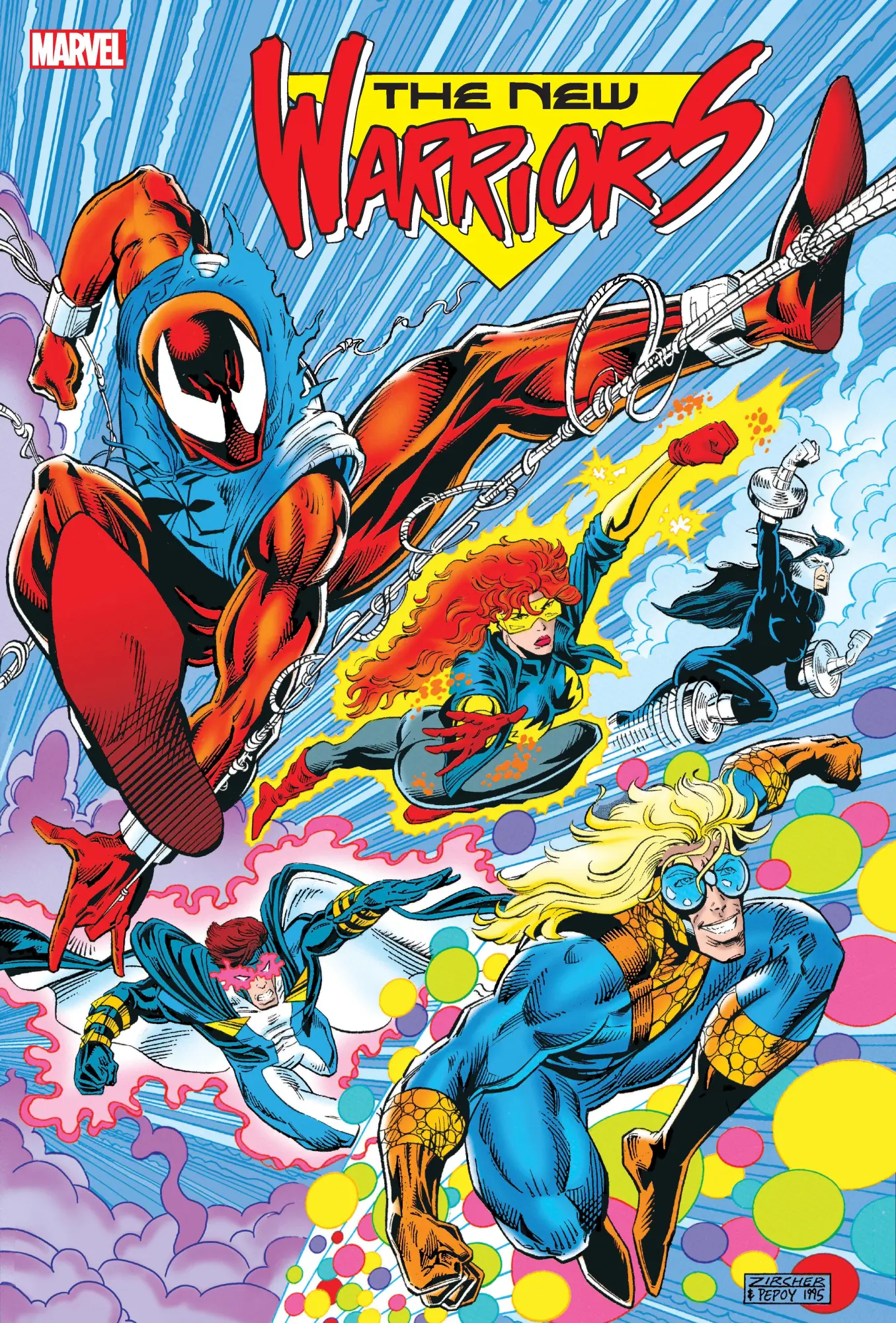 Cover: 9781302953812 | New Warriors Classic Omnibus Vol. 3 Zircher Scarlet Spider Cover