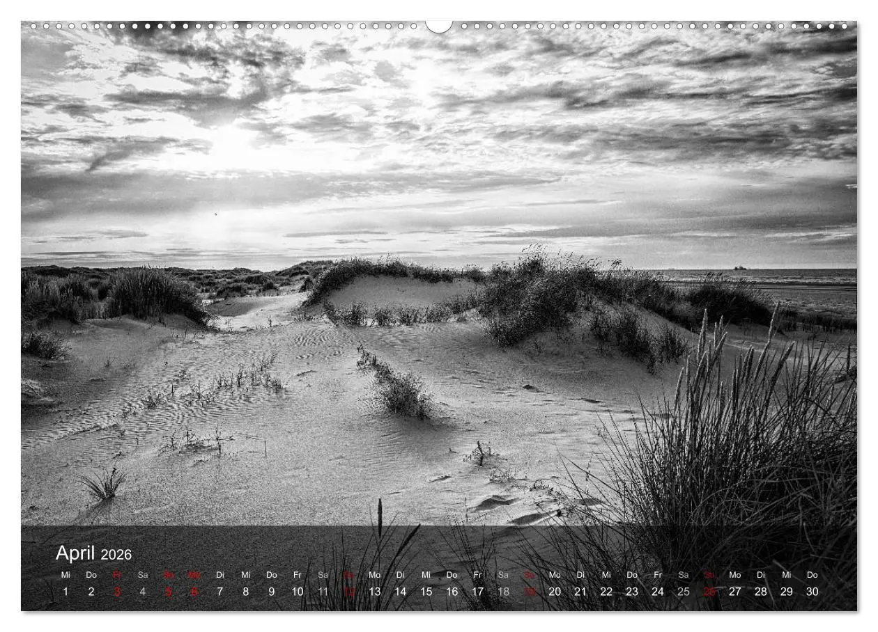 Bild: 9783457743812 | Wangerooge Noir (Wandkalender 2026 DIN A2 quer), CALVENDO...